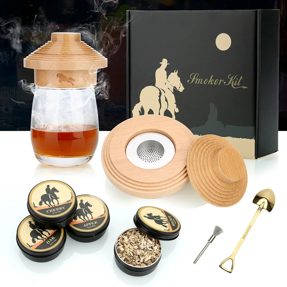 Cocktail Smoker Kit with 4 Wood Chips,Old Fashioned drinks